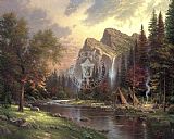 Thomas Kinkade Mountains Declare his Glory painting